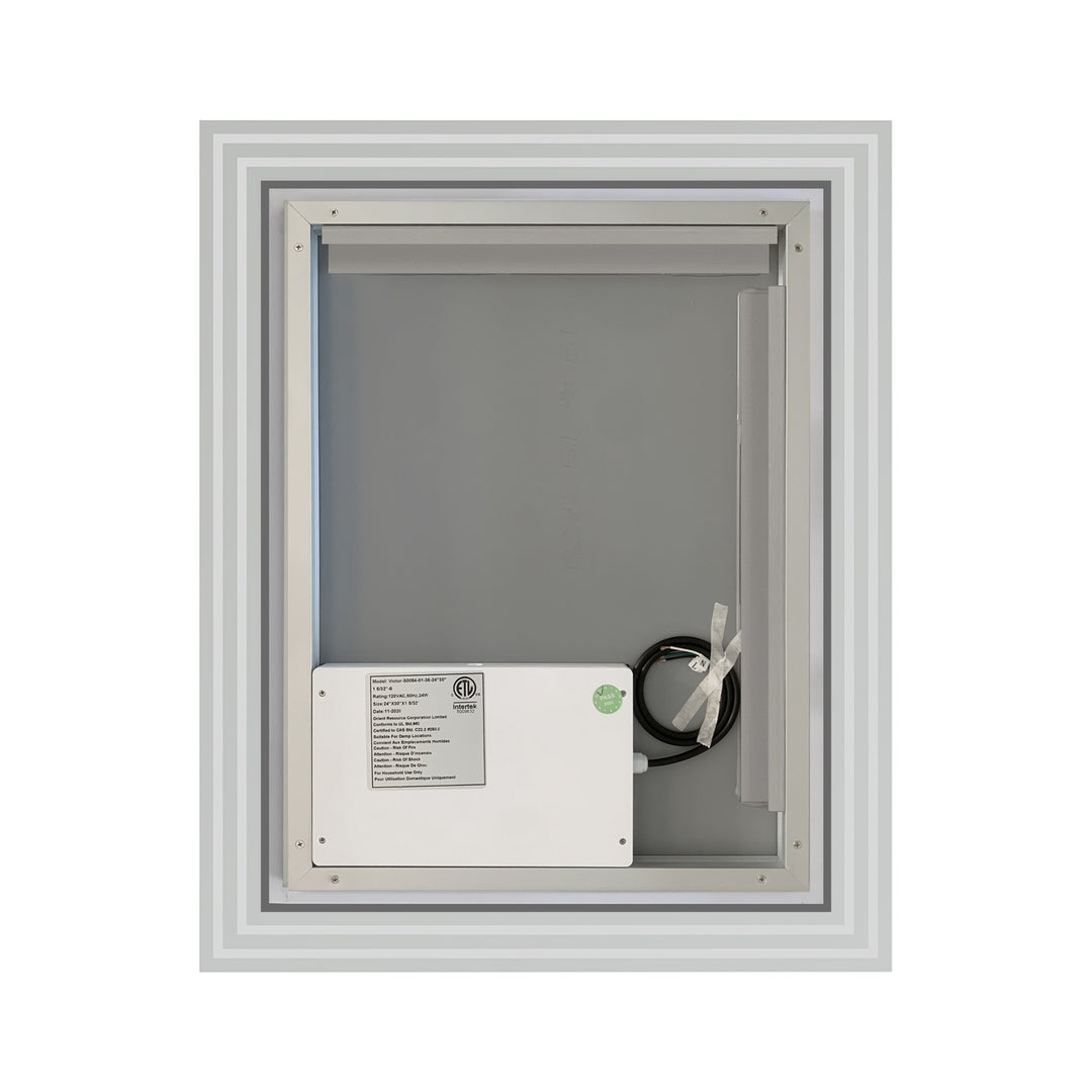 Livorno Rectangle Frameless Modern LED Bathroom Vanity Mirror