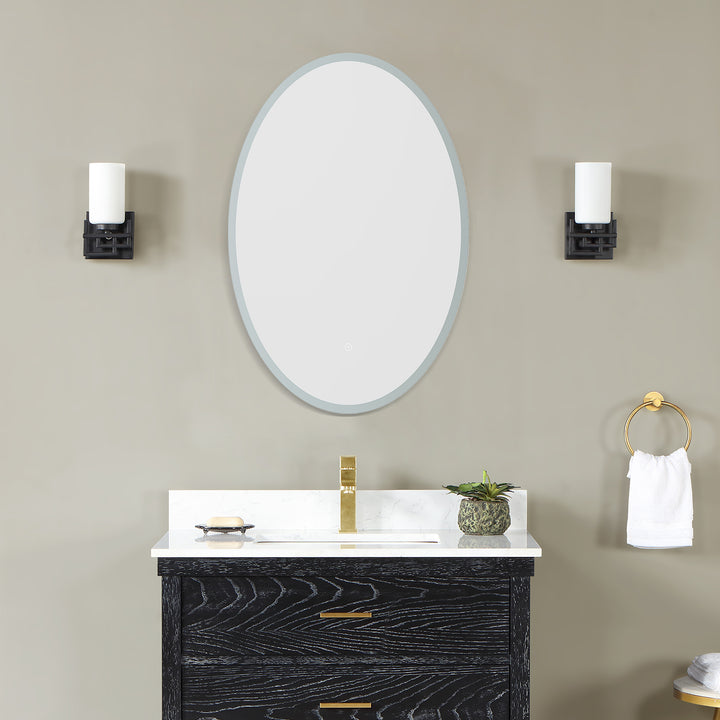 Matera Oval Frameless Modern LED Bathroom Vanity Mirror