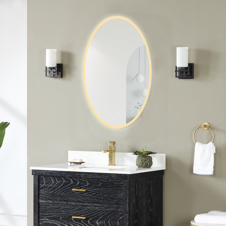 Matera Oval Frameless Modern LED Bathroom Vanity Mirror