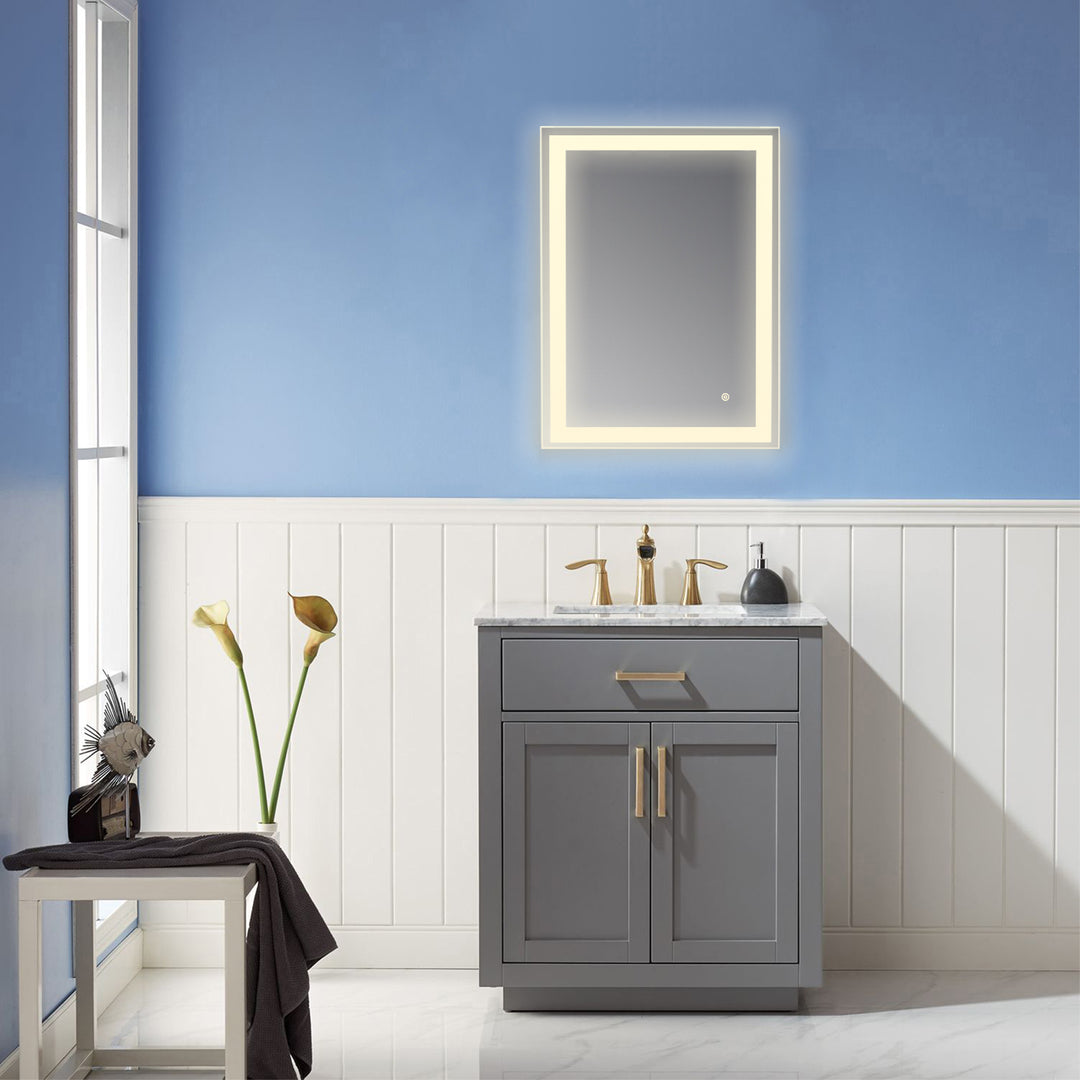 Genova Rectangle Frameless Modern LED Bathroom Vanity Mirror