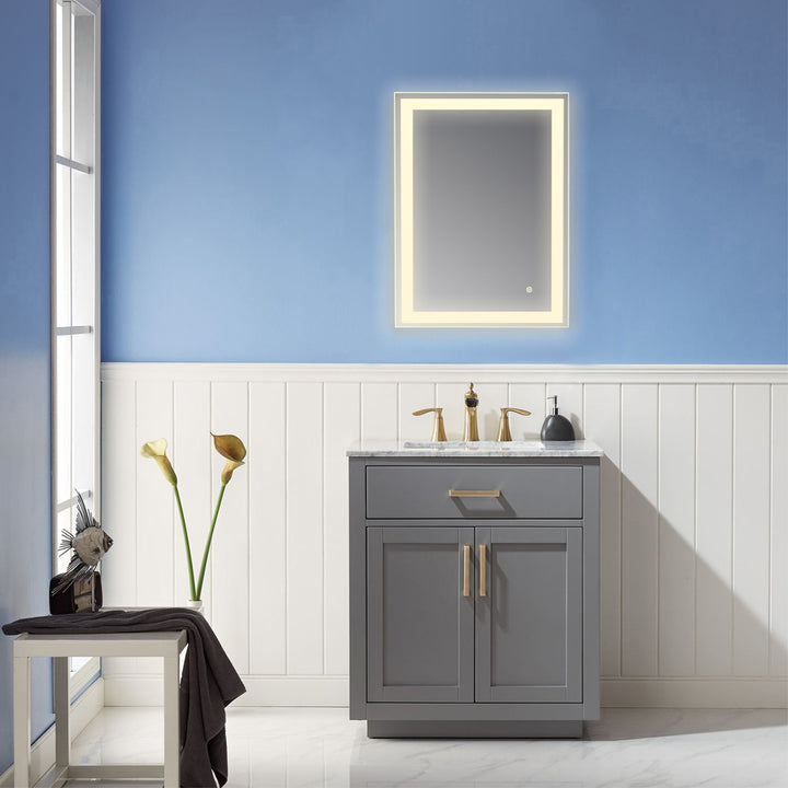 Genova Rectangle Frameless Modern LED Bathroom Vanity Mirror