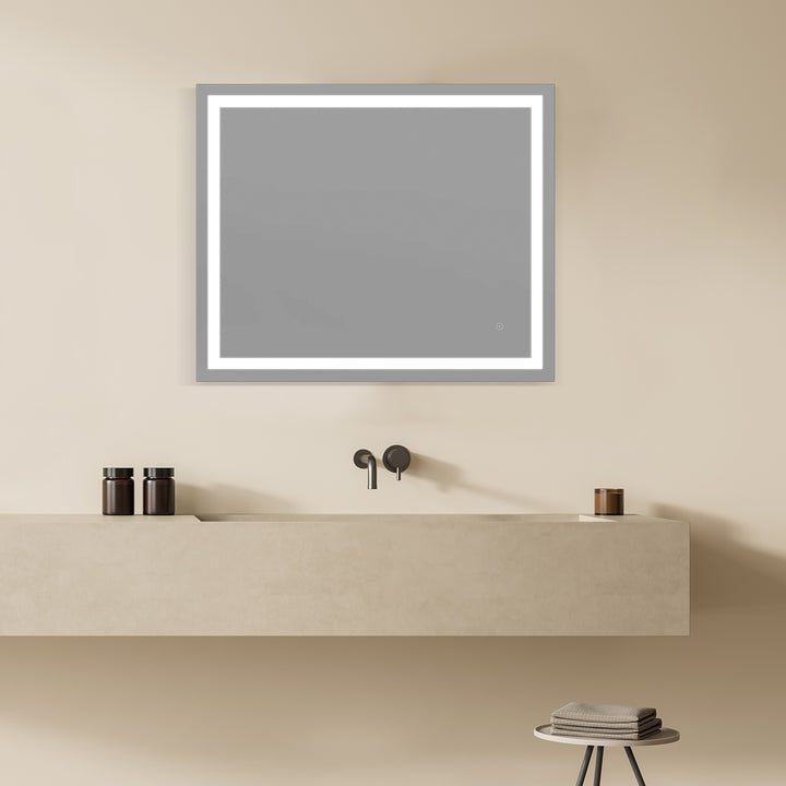 Genova Rectangle Frameless Modern LED Bathroom Vanity Mirror