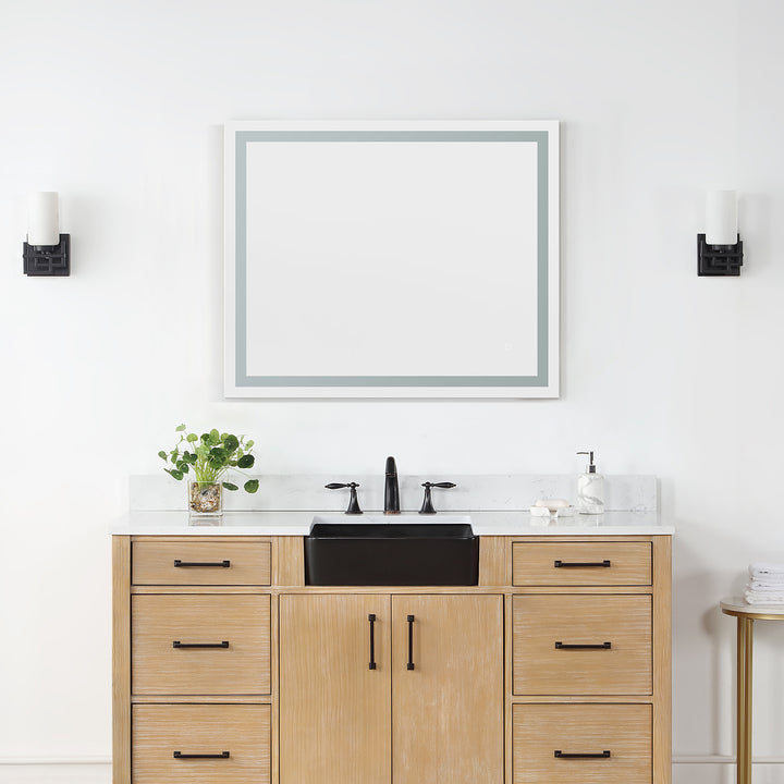 Genova Rectangle Frameless Modern LED Bathroom Vanity Mirror