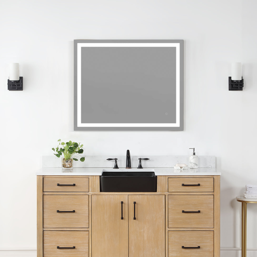 Genova Rectangle Frameless Modern LED Bathroom Vanity Mirror