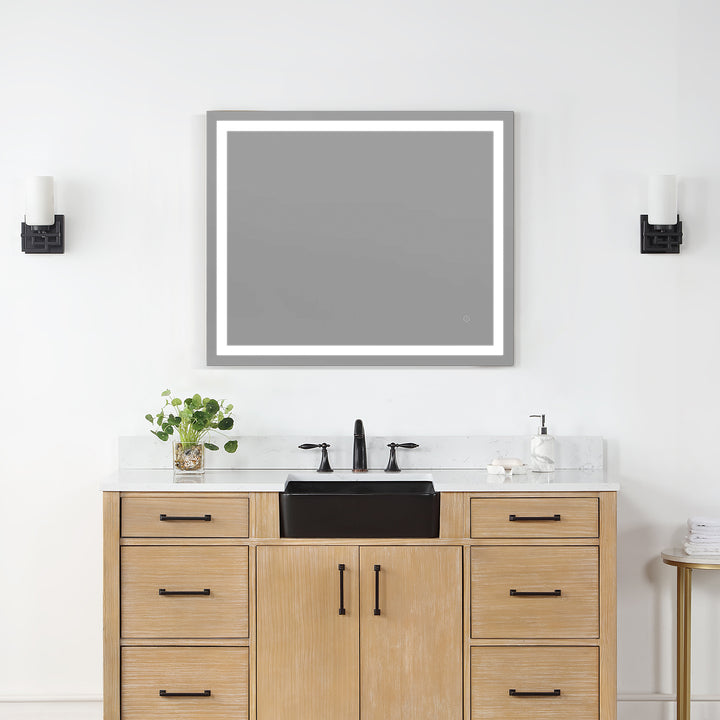 Genova Rectangle Frameless Modern LED Bathroom Vanity Mirror