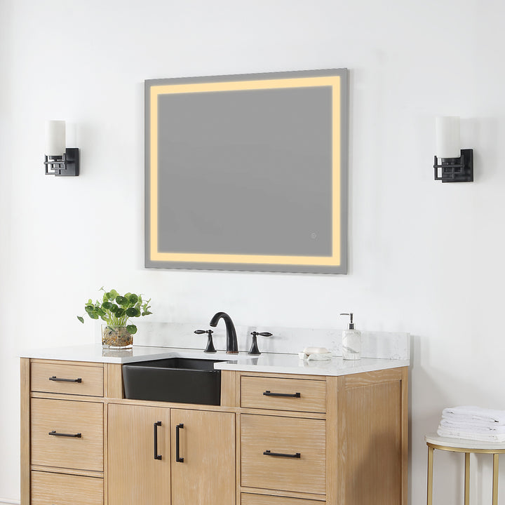 Genova Rectangle Frameless Modern LED Bathroom Vanity Mirror