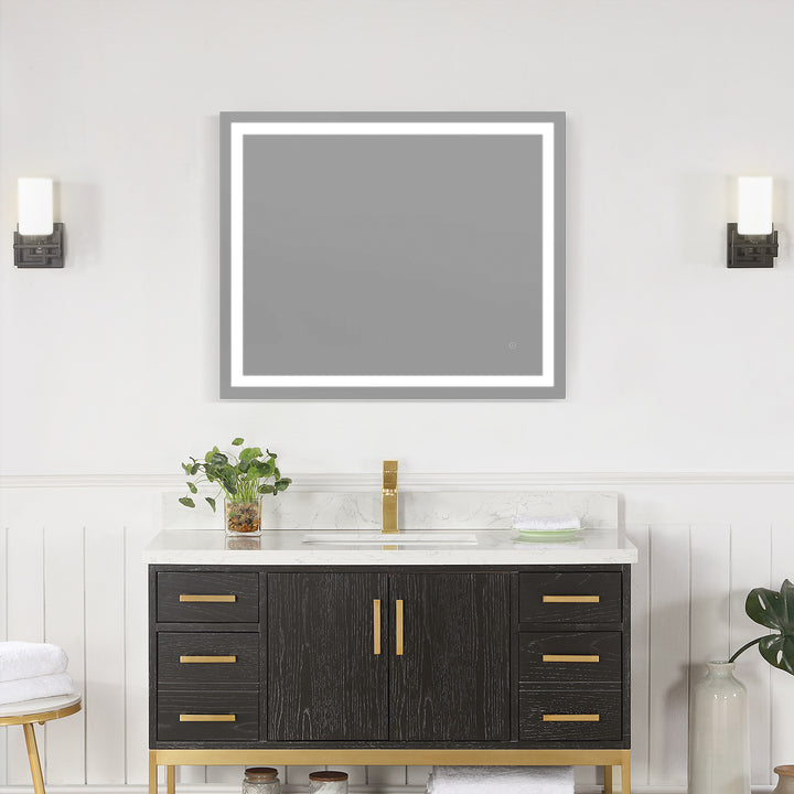 Genova Rectangle Frameless Modern LED Bathroom Vanity Mirror