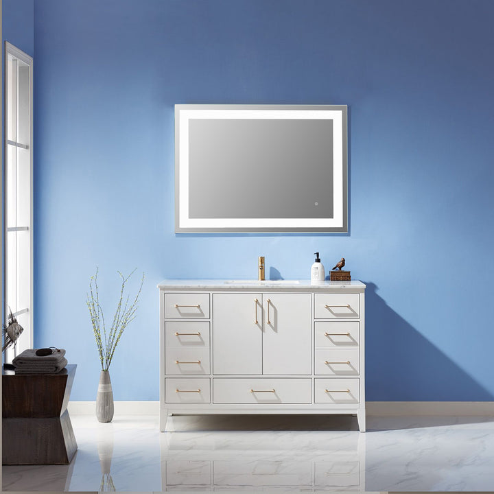 Genova Rectangle Frameless Modern LED Bathroom Vanity Mirror