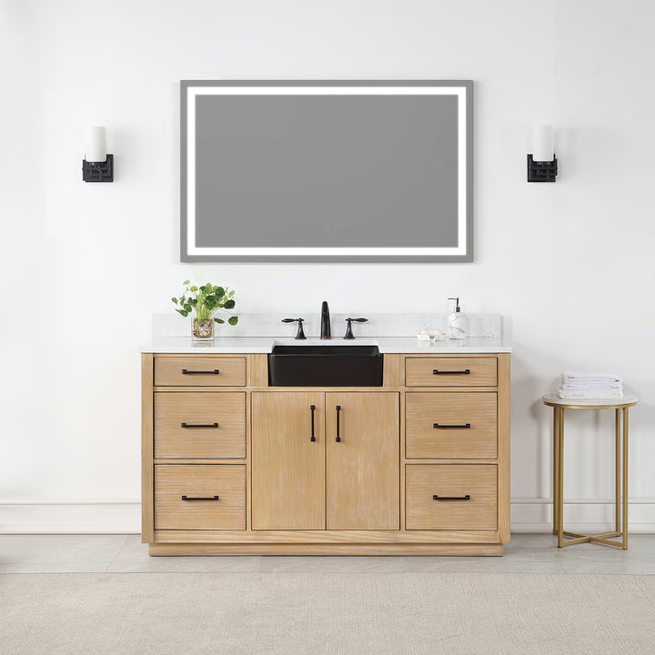 Genova Rectangle Frameless Modern LED Bathroom Vanity Mirror