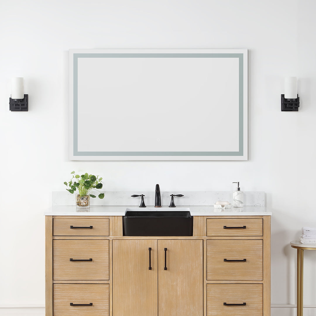 Genova Rectangle Frameless Modern LED Bathroom Vanity Mirror