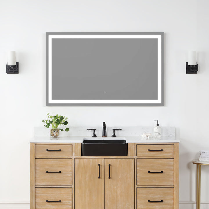 Genova Rectangle Frameless Modern LED Bathroom Vanity Mirror