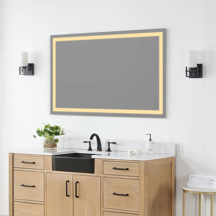 Genova Rectangle Frameless Modern LED Bathroom Vanity Mirror