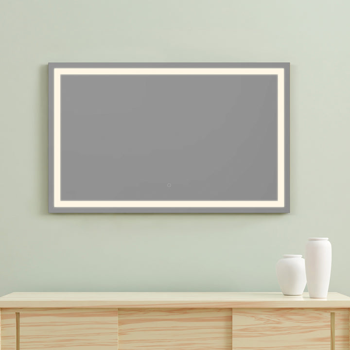 Genova Rectangle Frameless Modern LED Bathroom Vanity Mirror