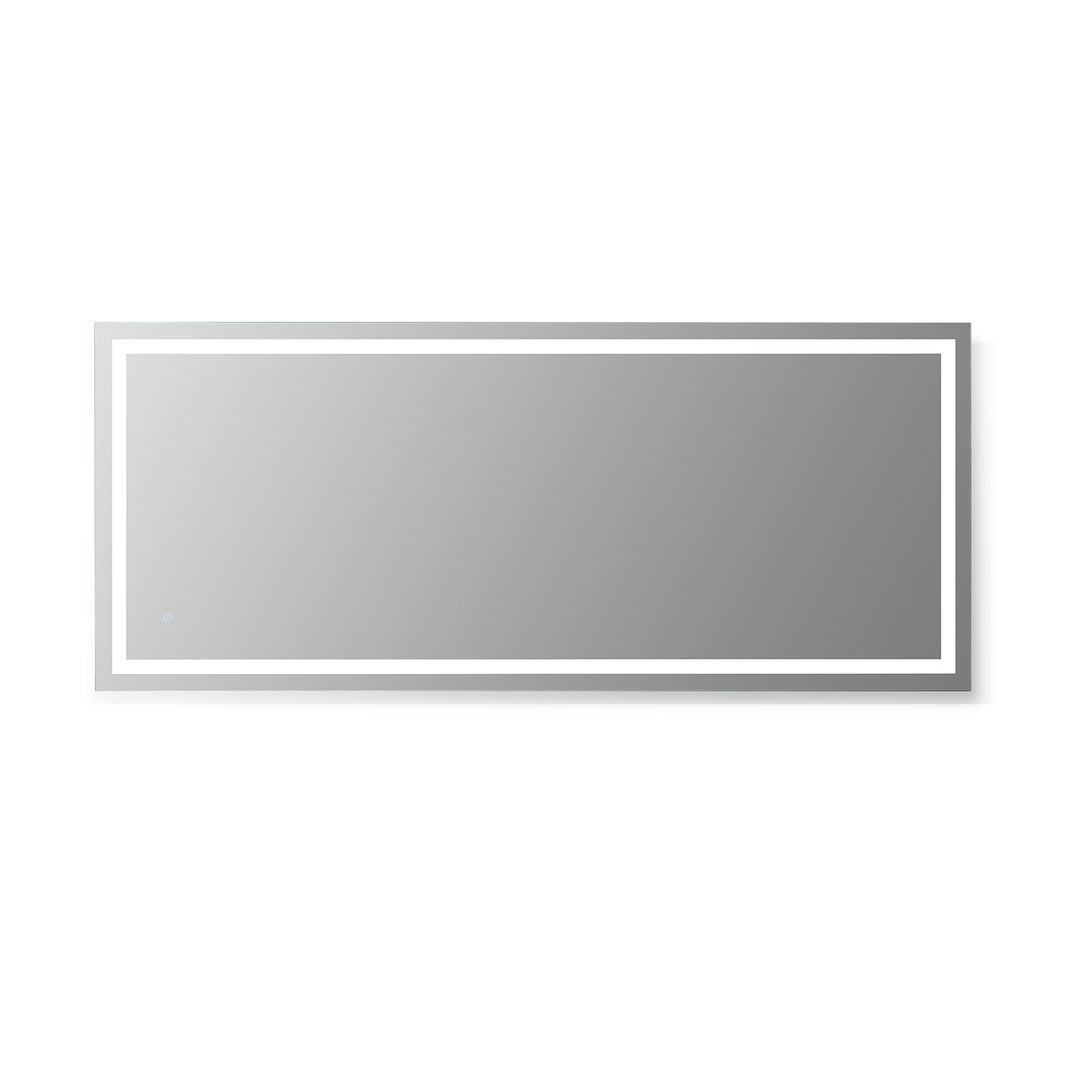 Genova Rectangle Frameless Modern Bathroom/Vanity LED Lighted Wall Mirror