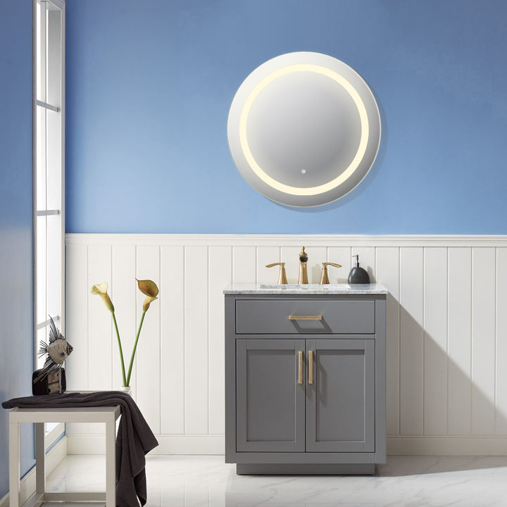 Padova Round  Frameless Modern LED Bathroom Vanity Mirror