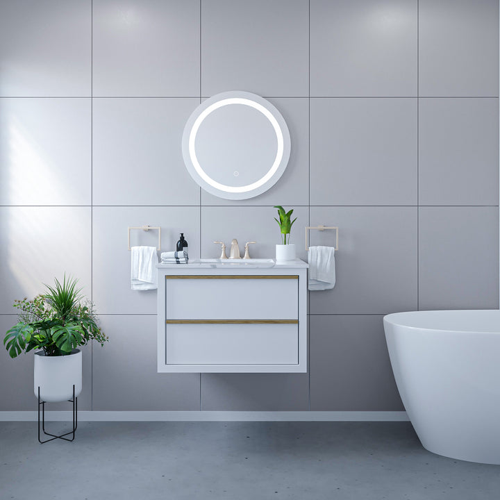 Padova Round  Frameless Modern LED Bathroom Vanity Mirror