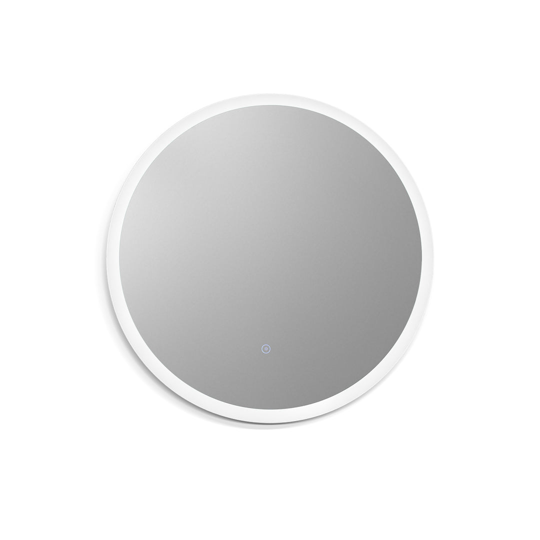 Dimora Round Frameless Modern Bathroom/Vanity LED Lighted Wall Mirror