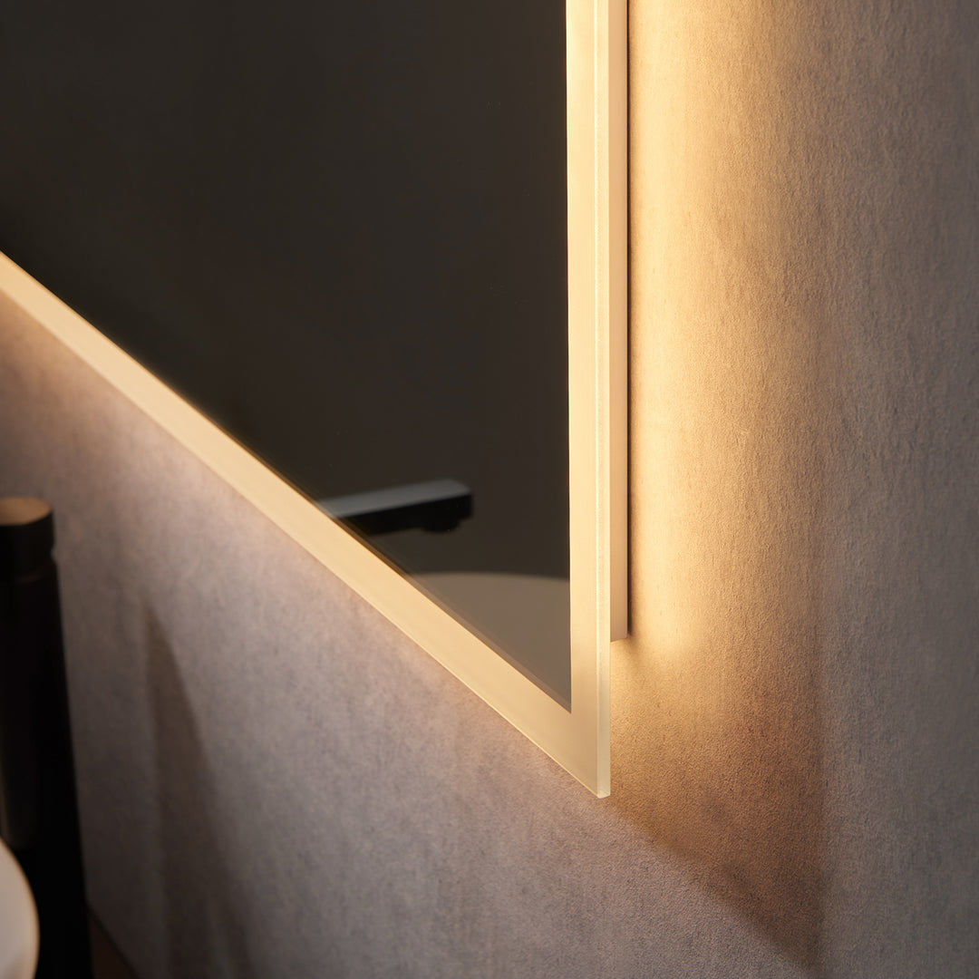 Cassano Rectangle Frameless Modern Bathroom/Vanity LED Lighted Wall Mirror