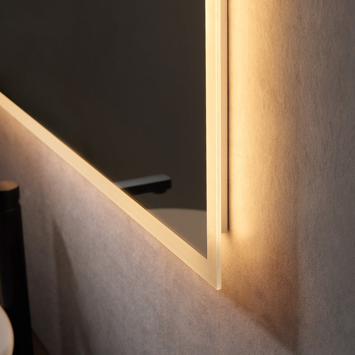 Cassano Rectangle Frameless Modern Bathroom/Vanity LED Lighted Wall Mirror