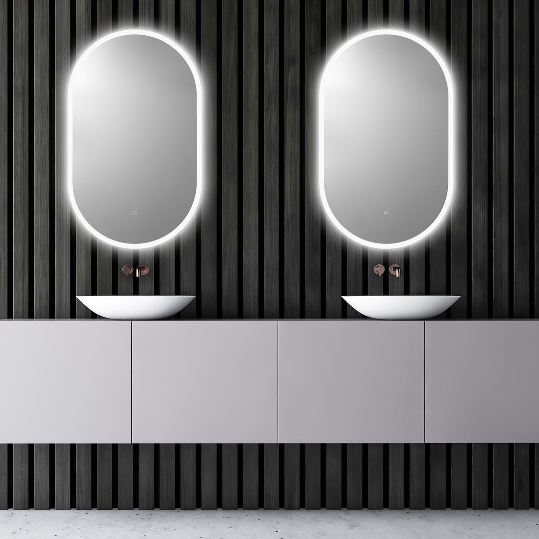 Borgo Oval Modern Bathroom/Vanity LED Lighted Wall Mirror
 36" Frameless Modern Bathroom/Vanity LED Lighted Wall Mirror