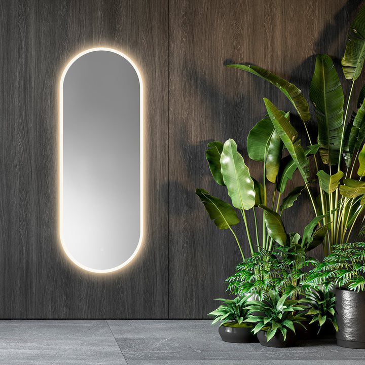 Borgo Oval Modern Bathroom/Vanity LED Lighted Wall Mirror
 36" Frameless Modern Bathroom/Vanity LED Lighted Wall Mirror