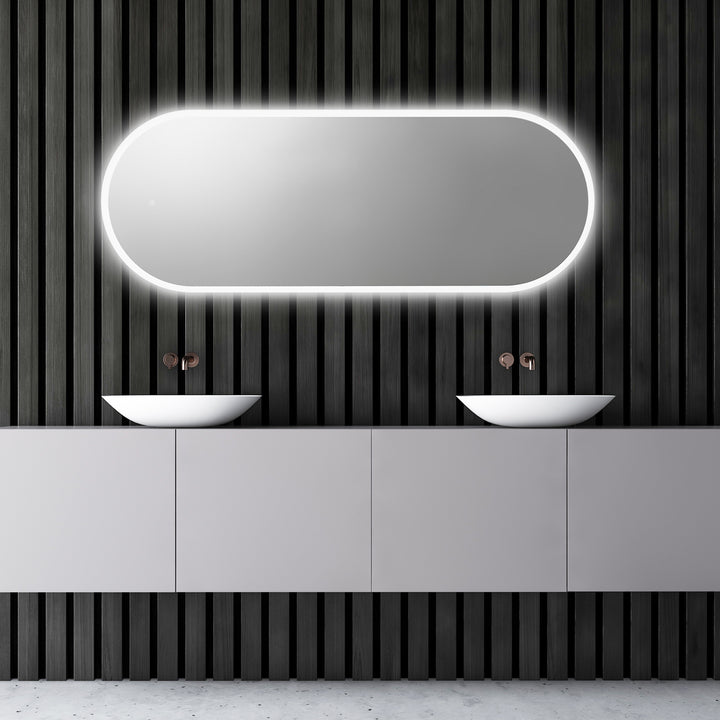 Borgo Oval Modern Bathroom/Vanity LED Lighted Wall Mirror
 36" Frameless Modern Bathroom/Vanity LED Lighted Wall Mirror