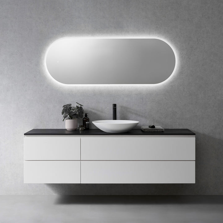 Borgo Oval Modern Bathroom/Vanity LED Lighted Wall Mirror
 36" Frameless Modern Bathroom/Vanity LED Lighted Wall Mirror