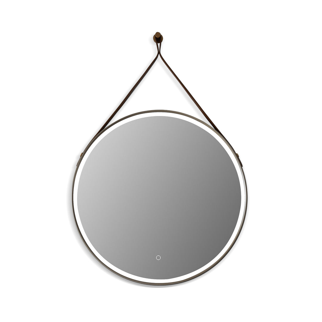 Roccia Round 28" Framed in Modern Bathroom/Vanity LED Lighted Wall Mirror