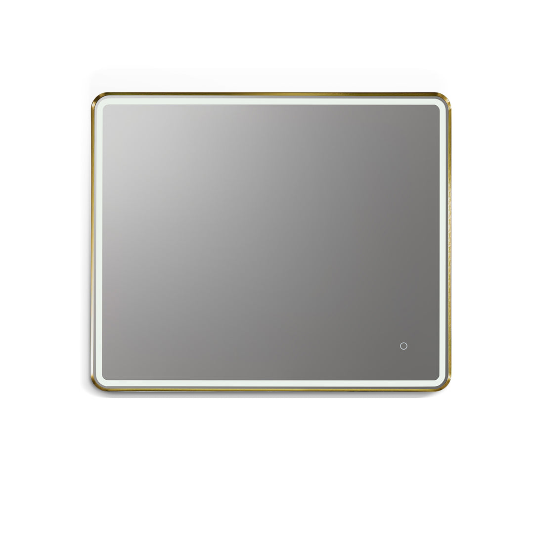 Viaggi Rectangle Framed in Modern Bathroom/Vanity LED Lighted Wall Mirror