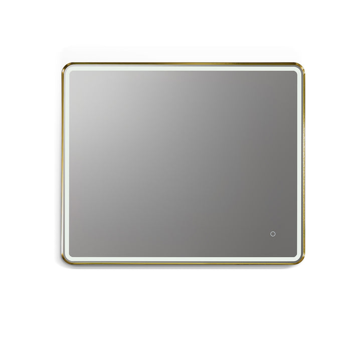 Viaggi Rectangle Framed in Modern Bathroom/Vanity LED Lighted Wall Mirror