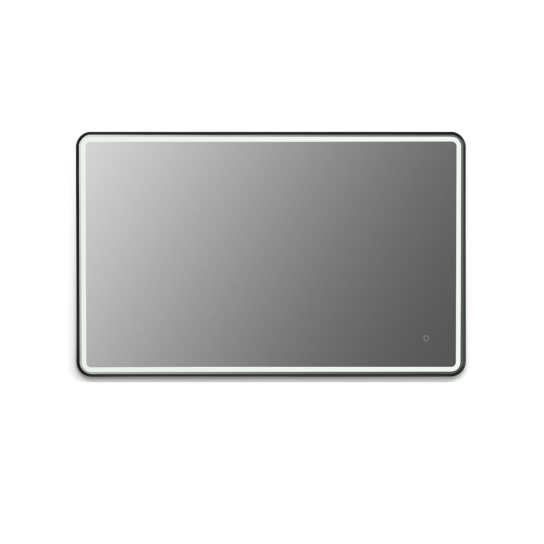 Viaggi Rectangle Framed in Modern Bathroom/Vanity LED Lighted Wall Mirror