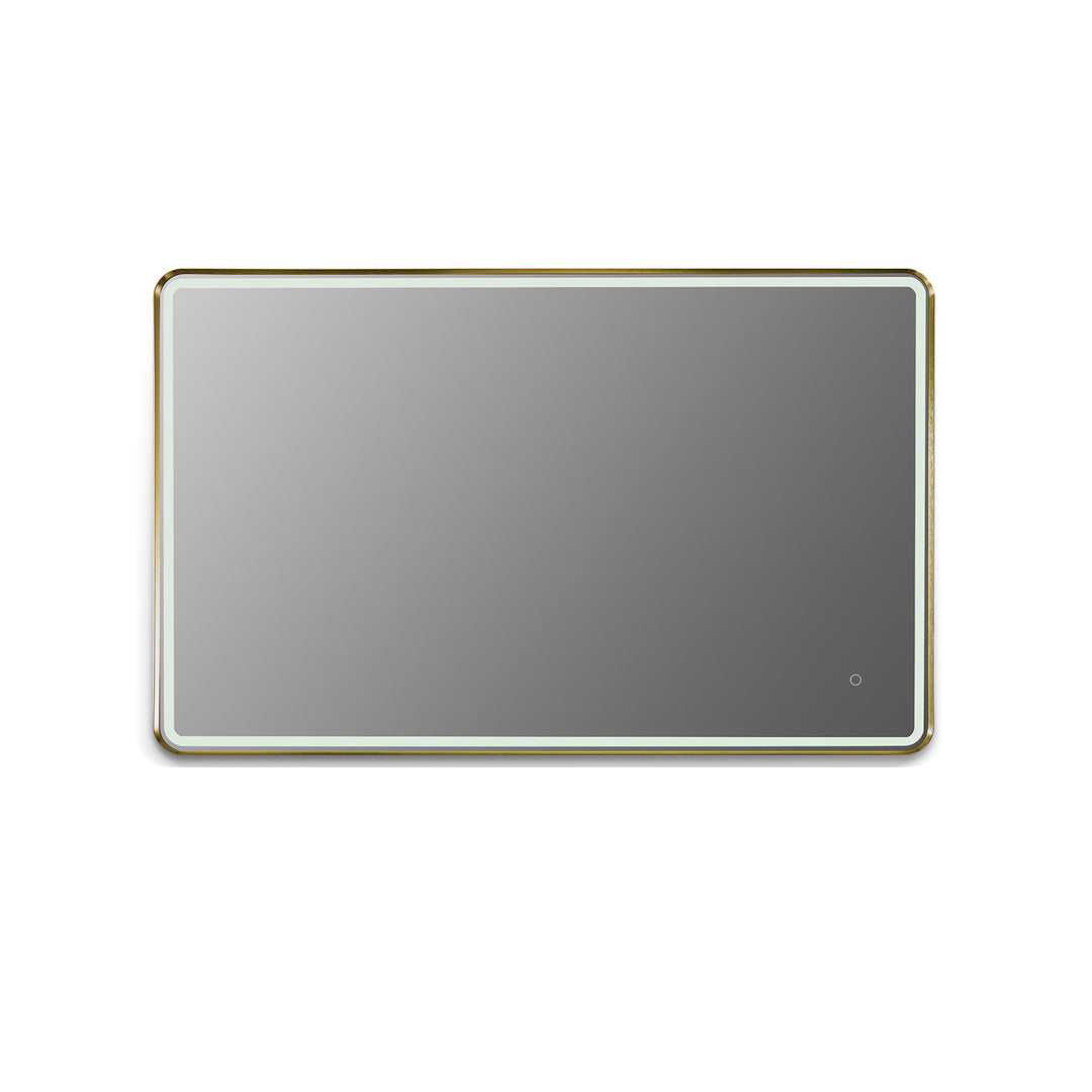 Viaggi Rectangle Framed in Modern Bathroom/Vanity LED Lighted Wall Mirror
