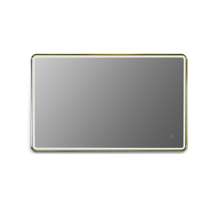 Viaggi Rectangle Framed in Modern Bathroom/Vanity LED Lighted Wall Mirror
