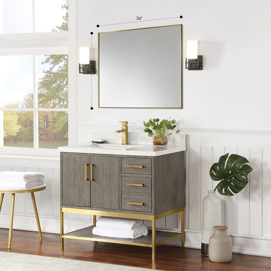 Sassi 36" Rectangle Bathroom/Vanity Wall Mirror