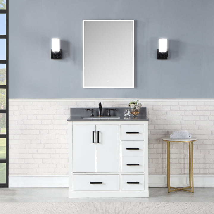 Bojano Rectangle Frameless Surface-Mount/Recessed LED Lighted Bathroom Medicine Cabinet