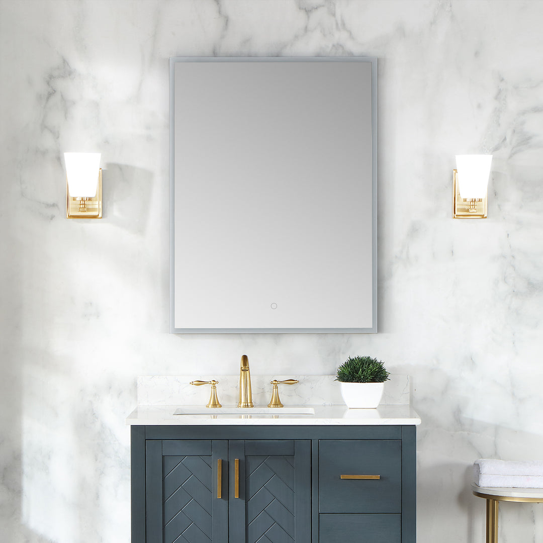 Bojano Rectangle Frameless Surface-Mount/Recessed LED Lighted Bathroom Medicine Cabinet