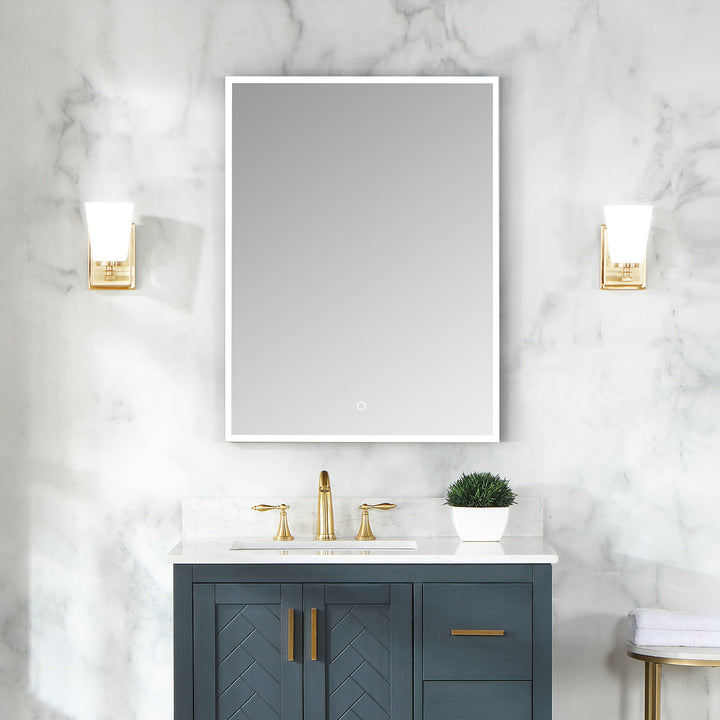 Carsoli Rectangle Frameless Surface-Mount/Recessed LED Lighted Bathroom Medicine Cabinet