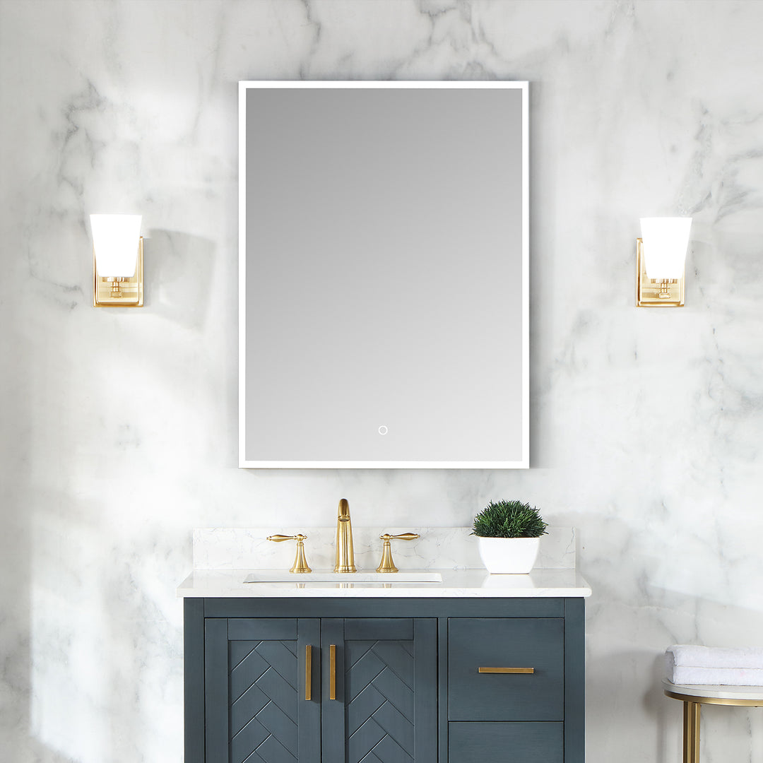 Bojano Rectangle Frameless Surface-Mount/Recessed LED Lighted Bathroom Medicine Cabinet