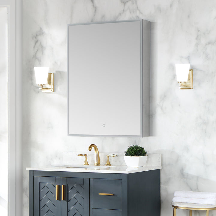 Bojano Rectangle Frameless Surface-Mount/Recessed LED Lighted Bathroom Medicine Cabinet