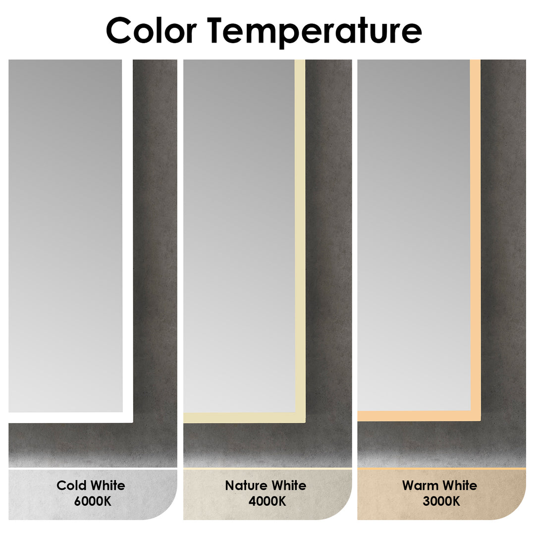 Bojano Rectangle Frameless Surface-Mount/Recessed LED Lighted Bathroom Medicine Cabinet