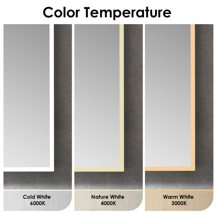 Bojano Rectangle Frameless Surface-Mount/Recessed LED Lighted Bathroom Medicine Cabinet