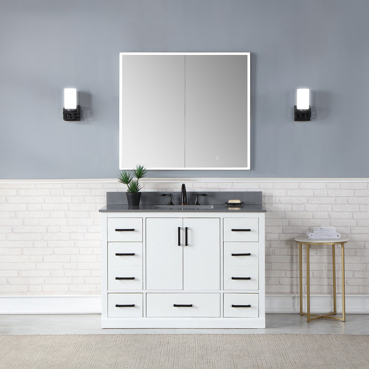Bojano Rectangle Frameless Surface-Mount/Recessed LED Lighted Bathroom Medicine Cabinet
