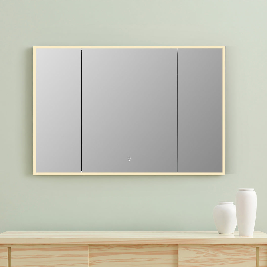 Bojano Rectangle Frameless Surface-Mount/Recessed LED Lighted Bathroom Medicine Cabinet