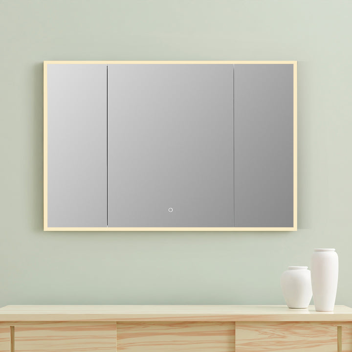 Bojano Rectangle Frameless Surface-Mount/Recessed LED Lighted Bathroom Medicine Cabinet