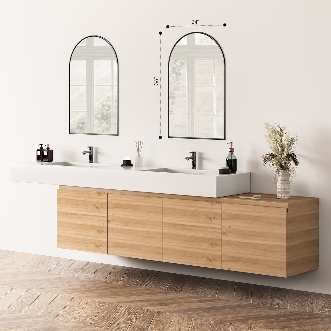 Benoni 24" Classic Domed Bathroom/Vanity Wall Mirror