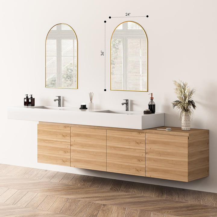 Benoni 24" Classic Domed Bathroom/Vanity Wall Mirror