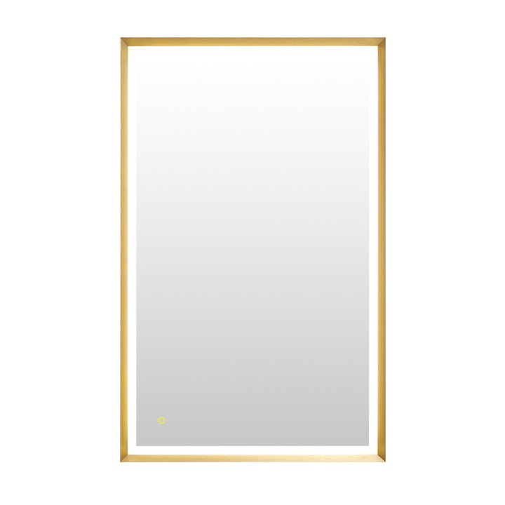 Apollo Rectangular Anti-Fog Dimmable Modern Bathroom/Vanity LED Lighted Wall Mirror in Aluminum Framed