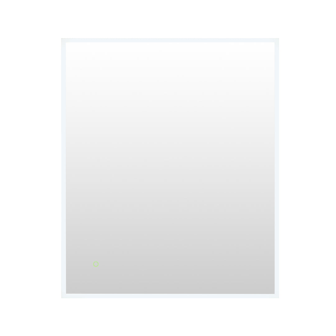 Aurora Rectangular Framelesss Anti-Fog Dimmable Modern Bathroom/Vanity LED Lighted Wall Mirror