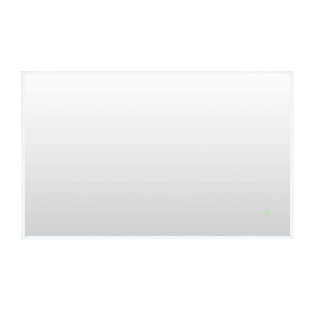 Aurora Rectangular Framelesss Anti-Fog Dimmable Modern Bathroom/Vanity LED Lighted Wall Mirror