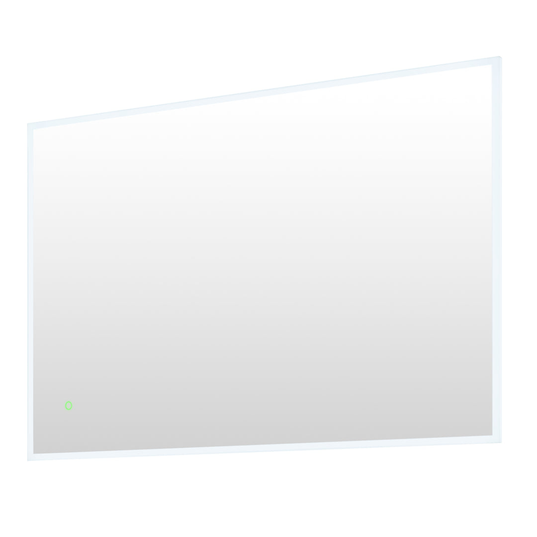 Aurora Rectangular Framelesss Anti-Fog Dimmable Modern Bathroom/Vanity LED Lighted Wall Mirror